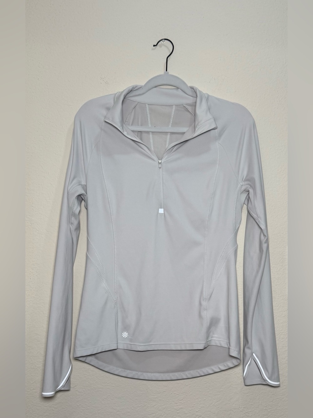 Athleta Grey Quarter Zip Athletic Pullover Small Workout